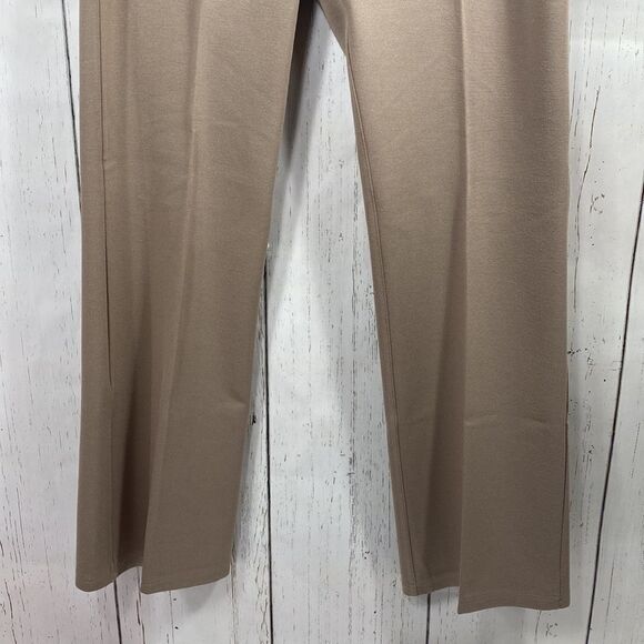 Betabrand Womens Bootcut Straight Leg Classic Yoga Tan Khaki Pull On Pants - Picture 7 of 13